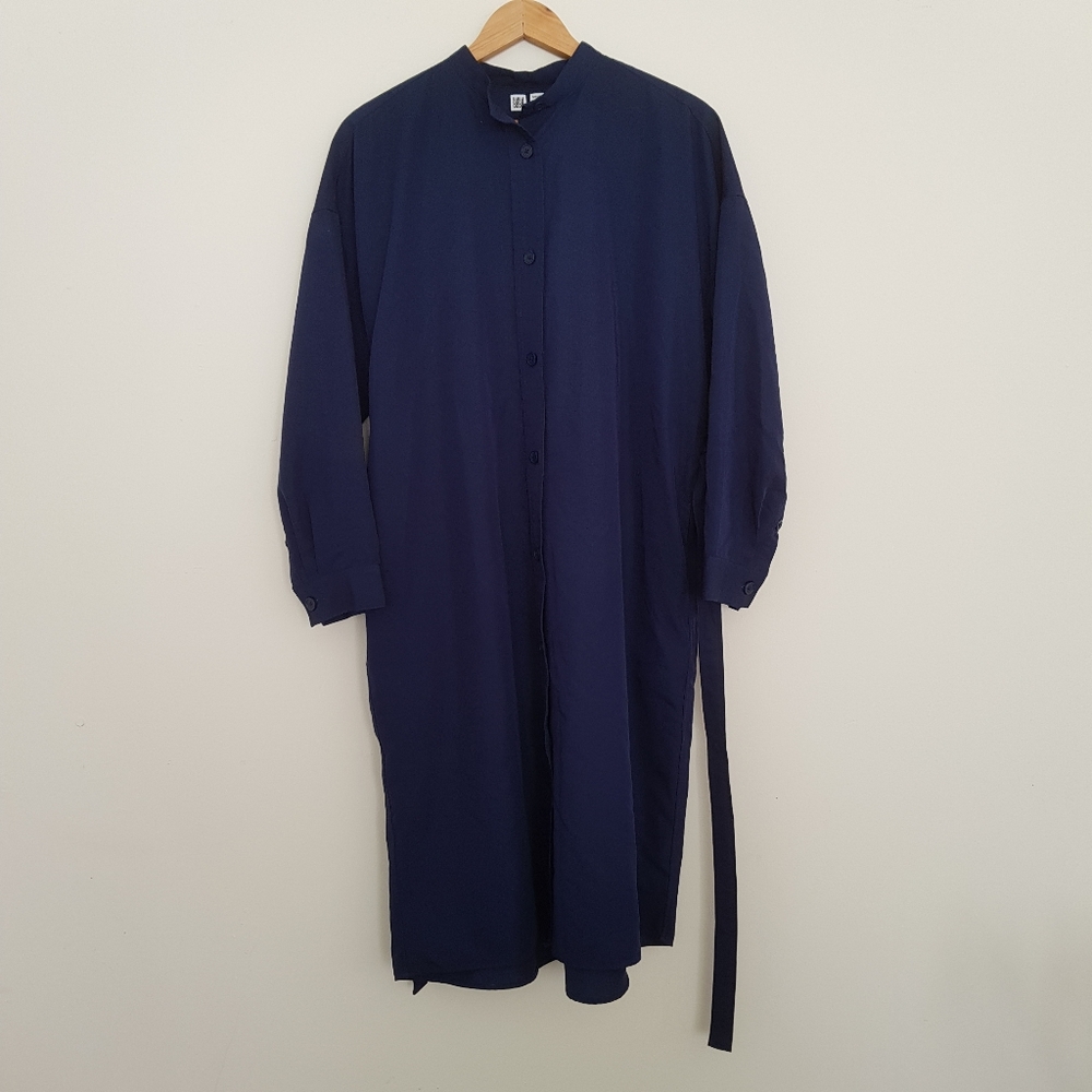 Uniqlo U Lemaire Belt Shirt Dress S Navy